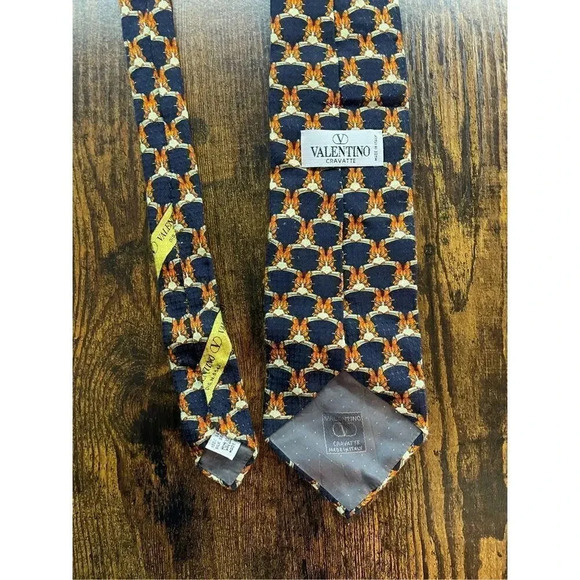 valentino cravatte tucan print neck tie silk - Picture 3 of 7